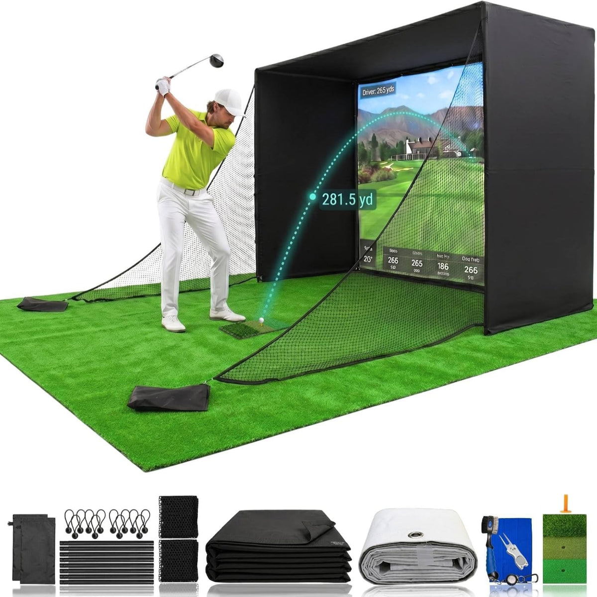 ApexView Golf Simulator Enclosure & Impact Screen