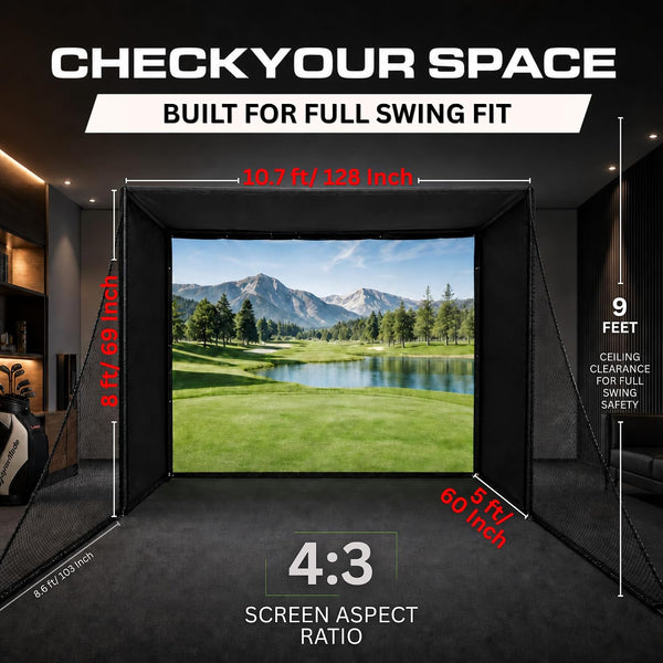 ApexView Golf Simulator Enclosure & Impact Screen