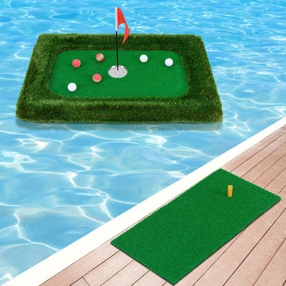 37.5 x 25.5 Inch Floating Golf Green for Pool Chipping Green Mat